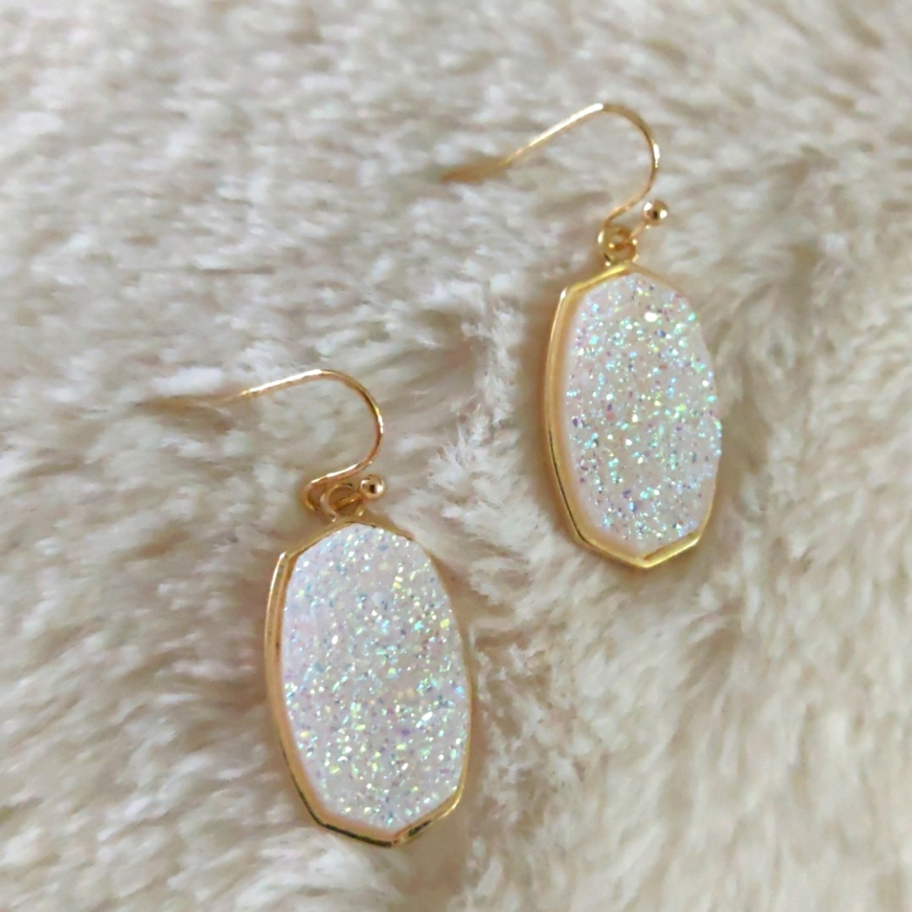 Trendy Druzy Dangle Earrings